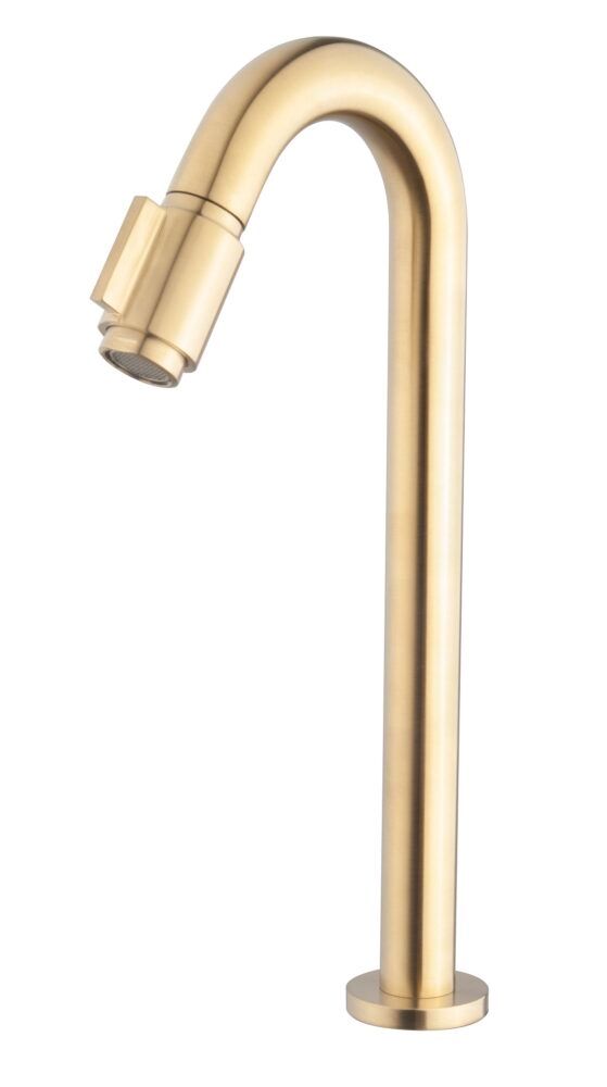 Wiesbaden Victoria Toiletkraan XL Geborsteld Messing - 8720365814501