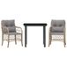 Bol Bistroset 3-delig avec coussins poly rotin mélangé beige