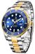 Pagani Design montre homme, modèle Submariner, mécanique, couleur or / bleu