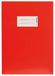 HERMA 19762 Kartonnen notitieboekjes, DIN A5, boekhoezen met tekstveld, van stevig en extra sterk papier, set van 10 stuks, voor schoolschriften, rood