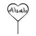 dekora - Cake Topper "Mr & Mrs" met Hart