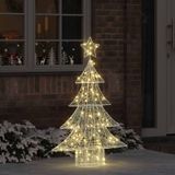 VidaXL Kerstboom 100 led's warmwit 120 cm acryl
