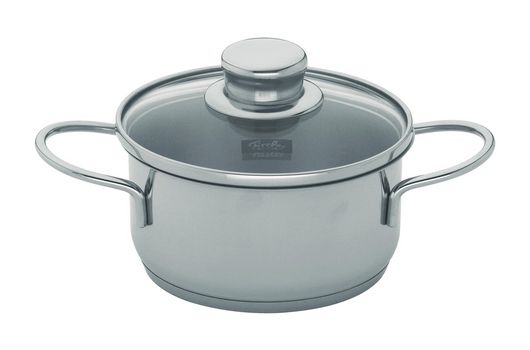 Fissler Snacky Single Pan - 12cm - Stainless Steel with Glass Lid