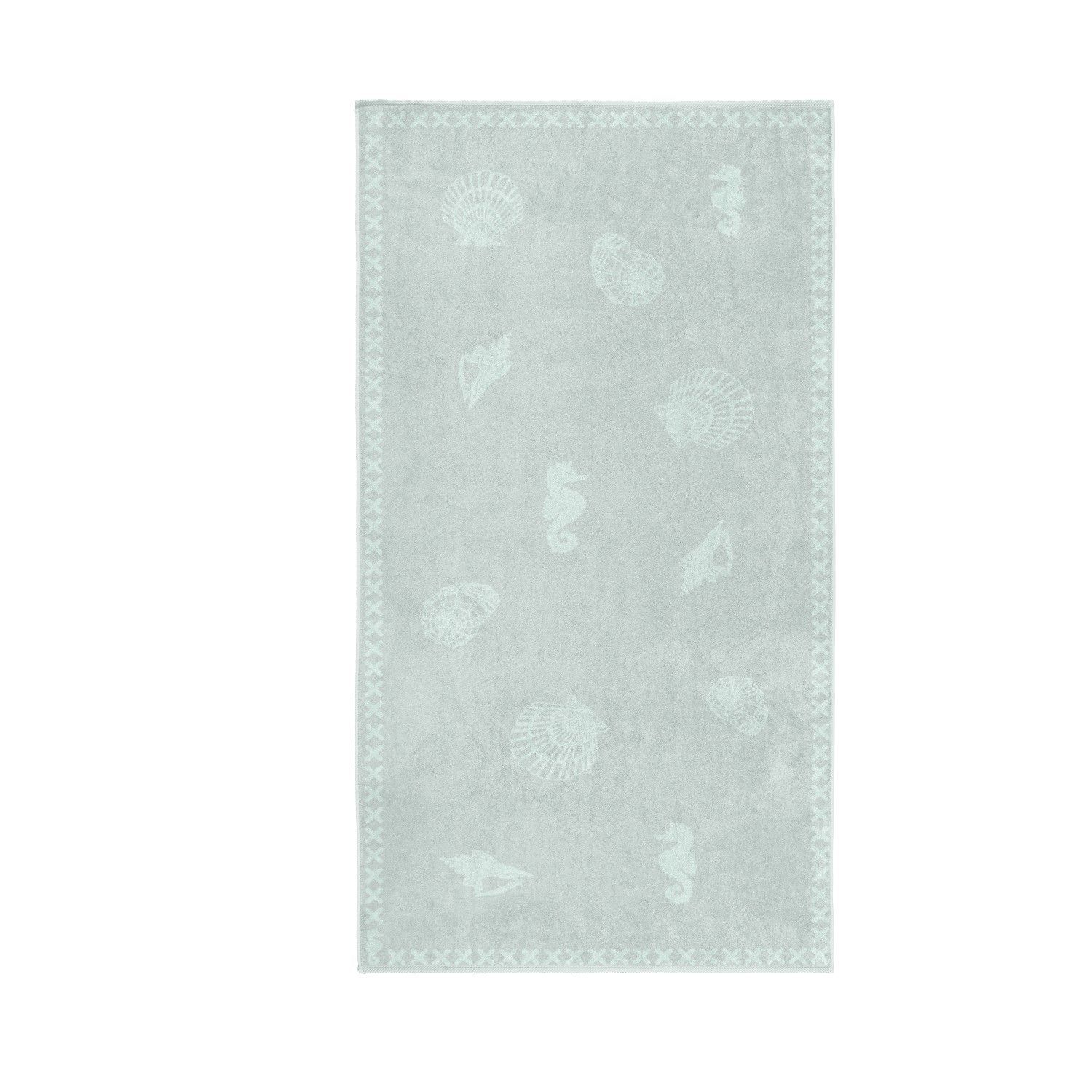 Seahorse Strandlaken Shells Mist - groen - 8719002060326