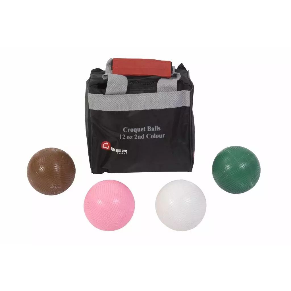 Ubergames Croquet Ballen - 340 gram - Kunststof Blijven mooi voor een heerlijk spel croquet