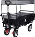 MartiCo® Chariot pliable - Poignée réglable - 100L - Capacité de charge 80KG - Pneus anti-crevaison - Noir