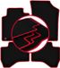 WLG-CARLUX CARLUX-RED automatten voor: Citroen C1 I hatchback (2005-2014)