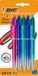 BIC 4 Kleuren Smooth Balpen voor School en Kantoor - 4 in 1 Pen met 4 Kleuren - Medium Punt 1,0 mm - 5 Stuks