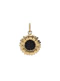 Lucardi Dames Stalen goldplated bedel zonnebloem - Hanger - Staal - Goudkleurig