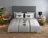 Dekbedovertrek Cœur - 2 personnes - Gris - 200x200/220 cm - 100% Coton