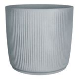 Scheurich Linetto 47, plantenbak/plantenbak, rond, kleur: Stony Grey, gemaakt van gerecycled kunststof, 10 jaar garantie, voor buiten