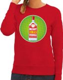 Bellatio Decorations Foute kersttrui Merry Christmas Vodka rood dames 2XL