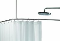 Spirella 170 x 75 chroom Slim Collection douchegordijnstang, aluminium