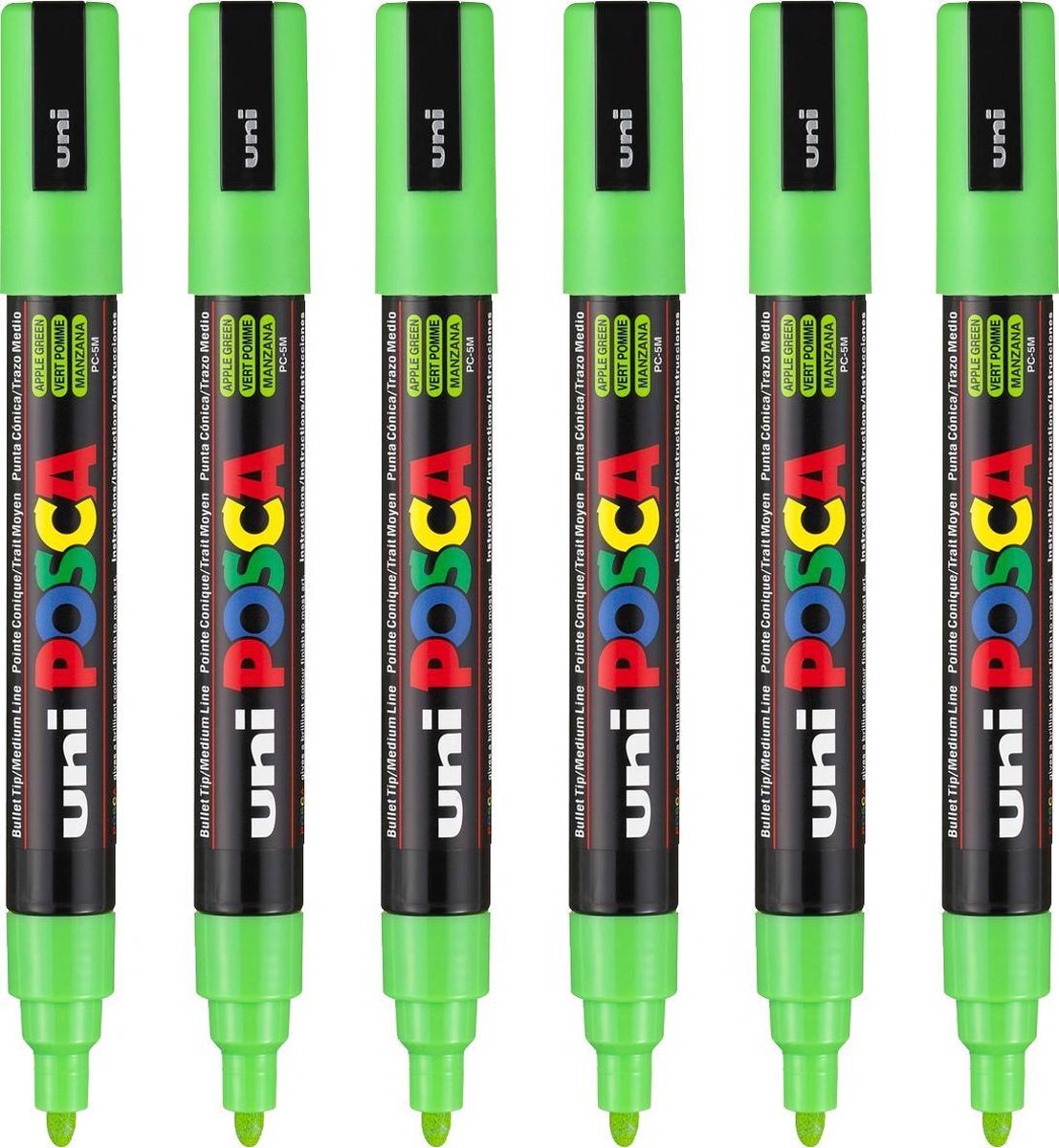 Posca Stiften PC-5M Medium Tip - verfstiften - Appel groen - 6 stuks