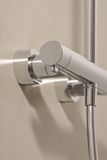 Hansa Prisma - Ensemble de douche avec thermostat, 3 jets, chrome 48130431