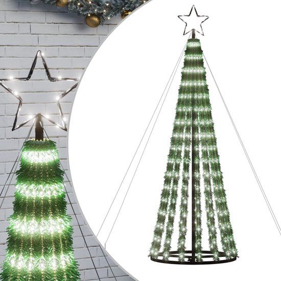 vidaXL LED-kerstboom 180 cm Koudwit