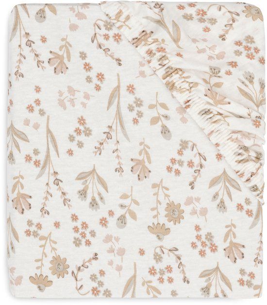 Jollein Baby - Hoeslaken Wieg Jersey 40/50x80/90cm - Babybed - Zacht Katoen - Bloomy