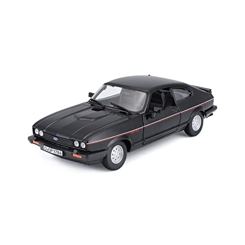 Burago - May Cheong Group-BBURAGO-1/24 Ford Capri 1973 - Zwart kindervoertuig vanaf 3 jaar - 21093BK 21093BK - Zwart