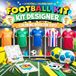 Football Gifts for Boys 9-12: Kids Football Jersey kit Designer Colouring Book