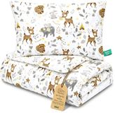 Totsy baby ASE Spolka Akcyjna Kinder dekbed zonder hoes 100x135 cm - Katoenen baby deken en kussen set kinderdeken 100 x 135 en kussen 60 x 40 - Dekbedden kinderdekbed voor babybed Oeko-Tex Hert