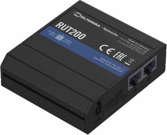 Teltonika RUT200 - Industrial LTE WiFi Router - Zwart