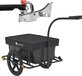 Juskys Fietskar / aanhangwagen - 90 Liter Zwart Bagagefietskar Metaal Framebevestiging 80 kg Max. belastbaar gewicht