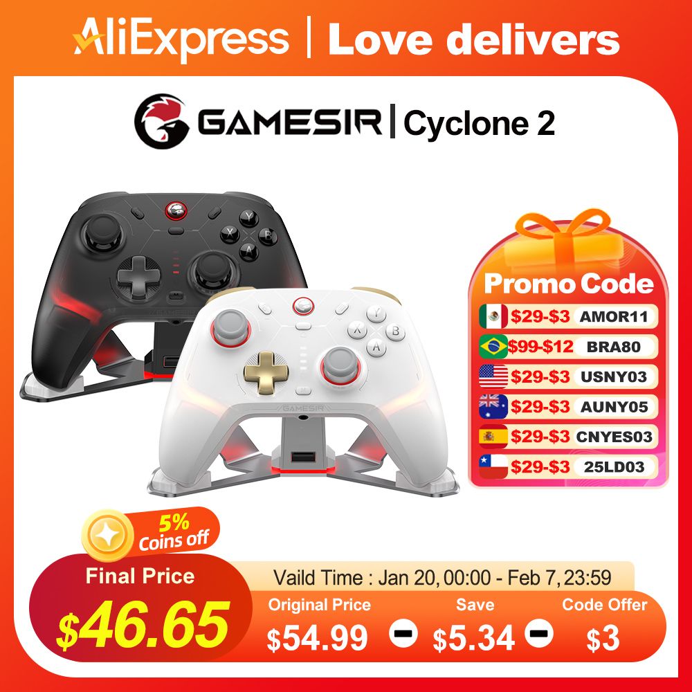 Gamesir Cyclone 2 Pro Wireless Game Controller for Switch PC Android iOS RGB Lighting TMR