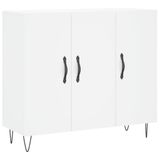 VidaXL Woonkamerdressoir 90x34x80 cm Bewerkt Hout Wit