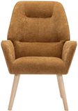 Vente-unique Fauteuil van camelkleurige stof