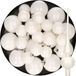 Kaemingk B.V. Kerstversiering boules de Noël en plastique hiver blanc 6-8-10 cm paquet de 45x pièces - Avec étoile mate en verre de 26 cm