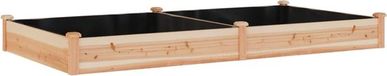 vidaXL - Jardinière - surélevée - avec - doublure - 240x120x25 - cm - bois - d'épicéa - massif