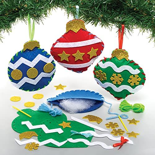 Baker Ross FC151 Kerstballen Naai Sets - Pakket van 3