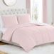 Juicy Couture omkeerbare dekbedset met boxsteek, 2-delig, Twin/Twin XL – Pink Marshmallow/Wit – Glam-beddengoedset