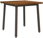 vidaXL Eettafel Massief Acacia Hout Natuurlijk en Koffie 90 x 90 x 75 cm
