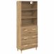 vidaXL Highboard Artisan Eikenhout 69,5 x 32,5 x 180 cm