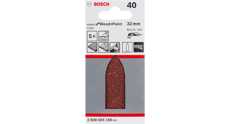 Bosch C430 Expert for Wood and Paint Schuurpapier 5 stuks