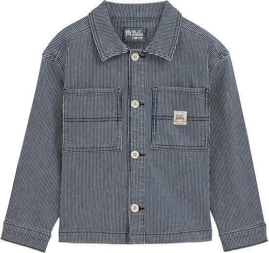 WE Fashion Jongens denim overshirt met streep