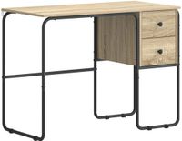 vidaXL Bureau met opslag Sonoma Eiken 100 x 50 x 75 cm