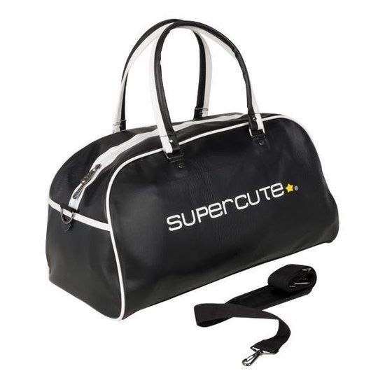 Schooltas Supercute Zwart 13 inch - Unisex - All-over logoprint - Herfst/Winter