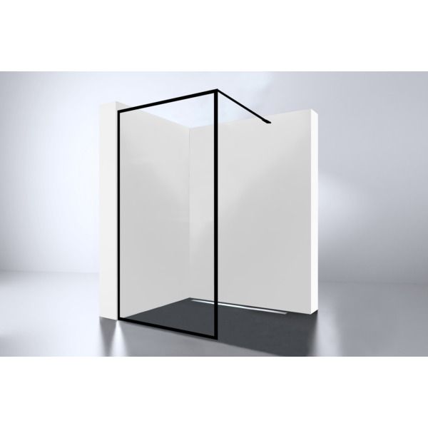 Best Design For You inloopdouche 90x200cm veiligheidsglas mat zwart 4010470