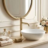 REA Lungo Wastafelkraan Geborsteld Goud High 13,5x20x30cm