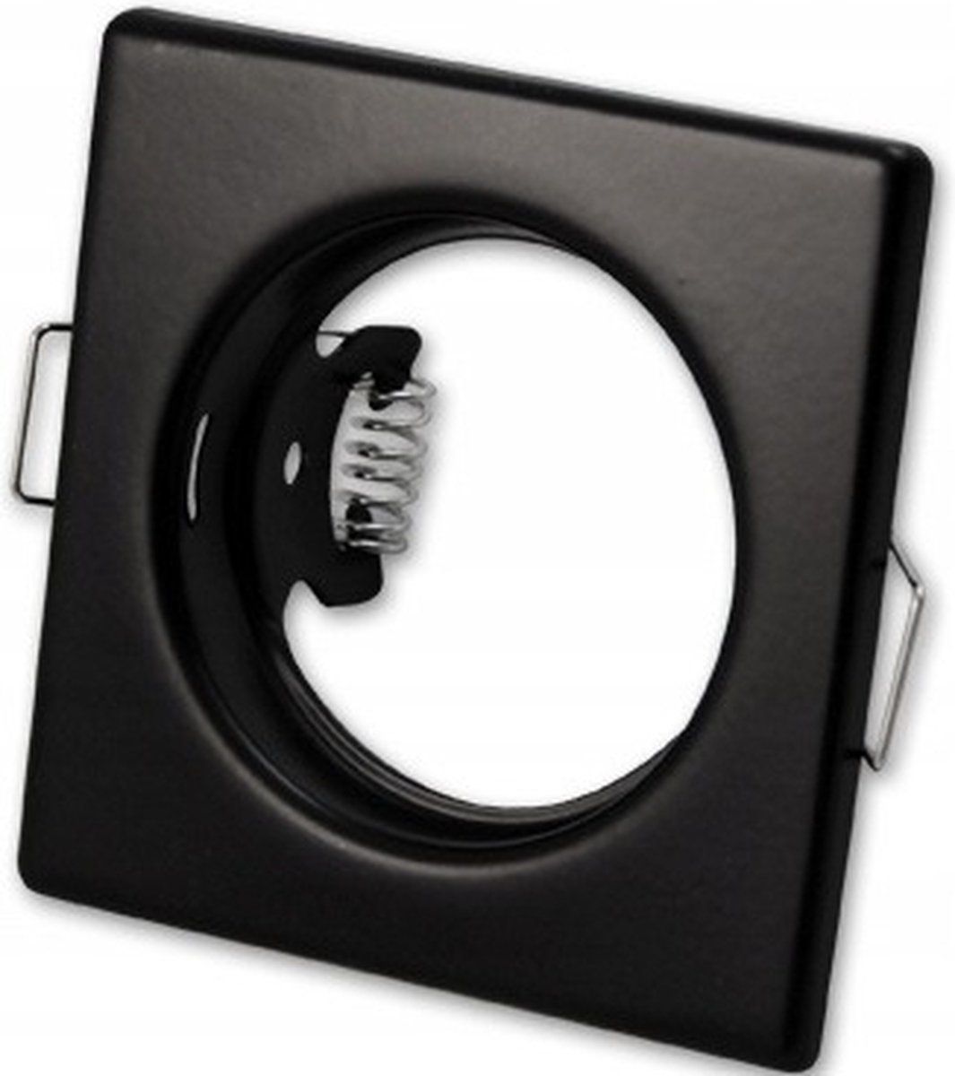 ABC-LED Inbouwspot GU10 - Staal - 74mm - Vaste armatuur vierkant - Zwart