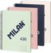 Milan Pakket Met 4 A4 Spiraal Notebooks Met Harde Kaft Geruit Papier 80 Vellen Van 95 G/m² 430-collectie Sinds 1918 5x5 Mm Transparant