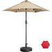 Yaheetech Parasol Solaire Ø 230 cm avec Pied Remplissable - Beige