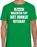 Shoppartners Bv Noël : attendre que la robe soit épuisée T-shirt de Noël / T-shirt de Noël vert pour hommes - Vêtements de Noël / Tenue de Noël M