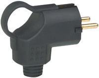 Legrand Stekker Met Rubber Haaks En Oog Zwart