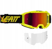 Leatt Vizion 3.5 Iriz Endurobril - Limoen/Rood met 2 Vizieren