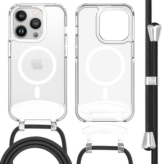 iMoshion Hoesje iPhone 13 Pro - Backcover - Transparant - Met Koord