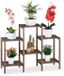 Merkloos Relaxdays plantenrek staand - binnen - 6 etages - 70x89x27 cm - bruin