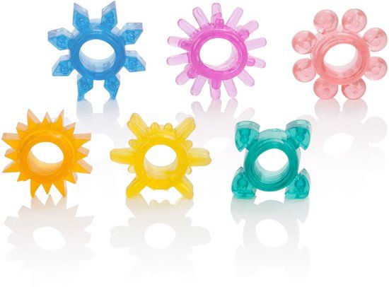 CalExotics Senso 6 Pack Rings Meerkleurig